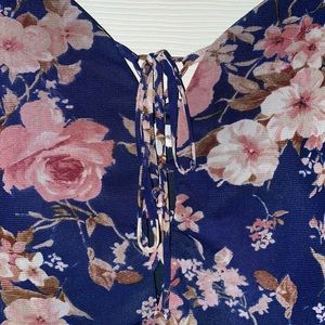 Royal Blue Floral Romper/Dress